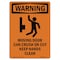 Signmission Safety Sign, OSHA WARNING, 10" Height, Rigid Plastic, Moving Door Can Crush, Portrait OS-WS-P-710-V-13335 - alternate 1